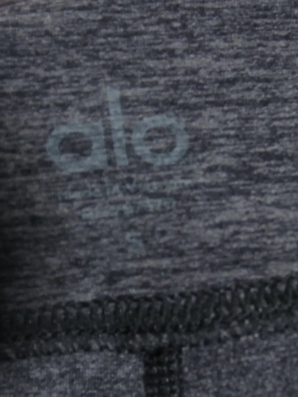 ALO Yoga High-Waist Alosoft Revel Legging Dark Grey Heather Ribbed Size Small